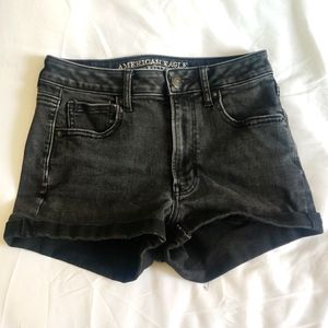 Black American Eagle stretchy denim shorts